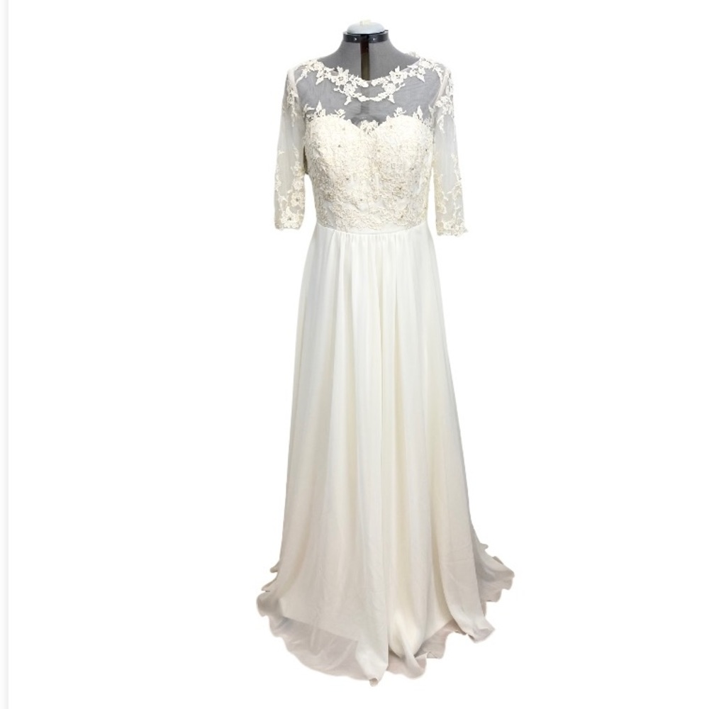 Helen Fontaine Ivory Mother Of The Bride Dresses A-line Half Sleeves Chiffon